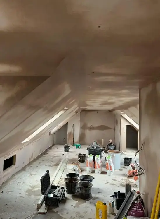 Interior and exterior plastering services with smooth, professional finishes